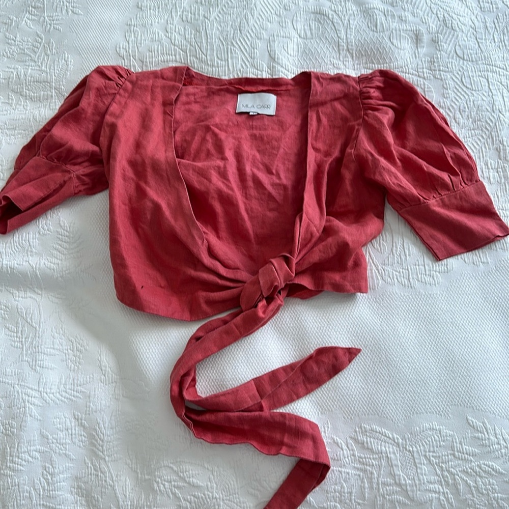 Crop wrap top